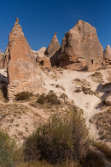 beautiful mountain scenery in the city Cappadocia in Turkey