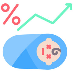 Infant Mortality Rate Flat Icon