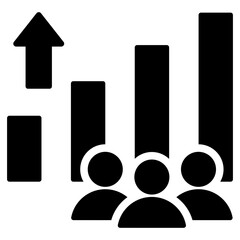 Population Growth Glyph Icon