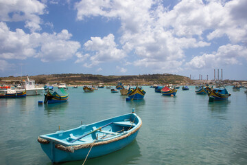 Fototapeta premium beautiful ships and boats are moored near the shore