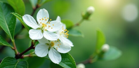 Delicate white blooms amidst elderberry branches, botanical, blossom