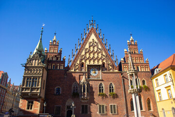 Fototapeta premium beautiful architecture of cathedrals and churches in Wroclaw