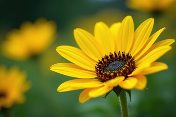 Delicate petals of narrowleaf sunflowers unfolding, refuge, maryland