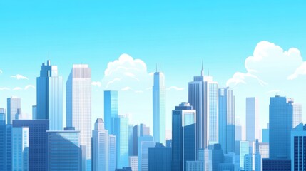 Stunning City Skyline on a Bright Day