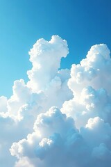Dreamy white clouds merge with a light blue sky, clouds, sky