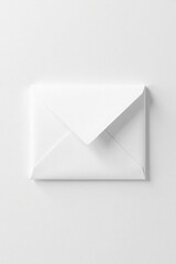 A large white envelope mockup on a plain white space, white, envelope, space