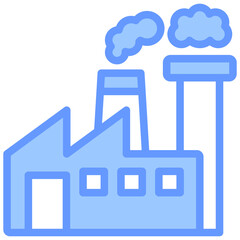 Industrial Property Blue Icon