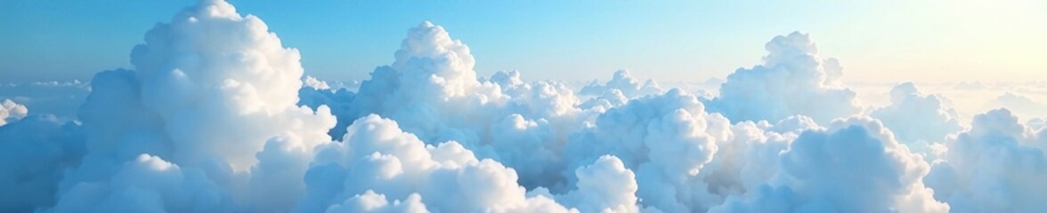 Fototapeta premium Blue and white stratus clouds stretching across the sky like an endless canvas of soft hues, hazy, clouds, soft