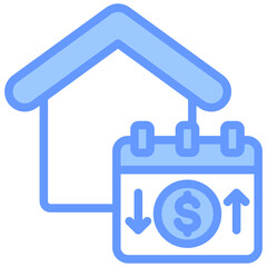Amortization Blue Icon