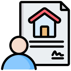 Tenant Outline Color Icon