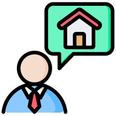 Realtor Outline Color Icon