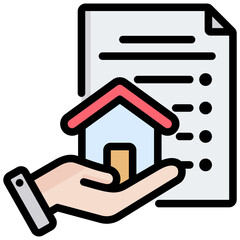 Freehold Outline Color Icon