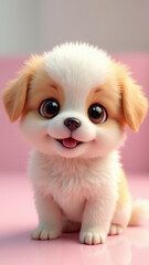 Fototapeta premium cute puppy phone background cute animals 16:9