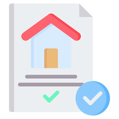 Building Permit Flat Icon