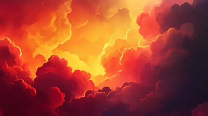 Dramatic scene destruction chaos sky is filled dark fiery illustration of hell's. brimstone. illustration. Fiery Sky. Illustration