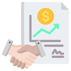 Sales Contract Flat Icon