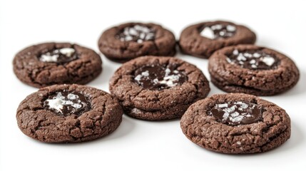 Fototapeta premium Chocolate Stuffed Cookies with a touch of Salt
