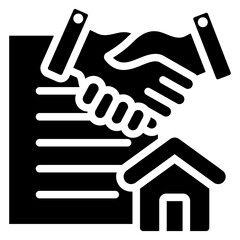 Deed Of Sale Glyph Icon