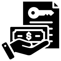 Down Payment Glyph Icon