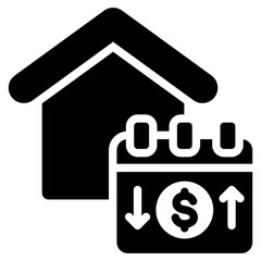 Amortization Glyph Icon