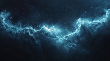 Obraz premium night sky, cosmic background, stars glowing brightly, layered nebula, surreal and infinite.