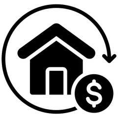 Property Flipping Glyph Icon
