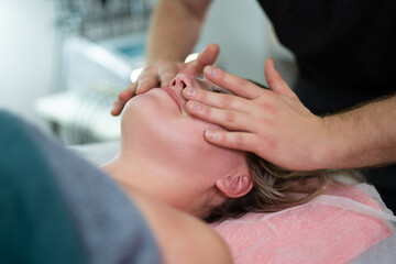 girl at a cosmetologist during treatment procedures
