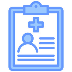 Obraz premium Health Data Blue Icon
