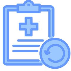 Obraz premium Medical Record Blue Icon