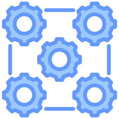 Interoperability Blue Icon