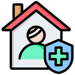 Outpatient Care Outline Color Icon