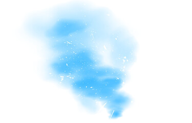 Magic sky blue smoke background. Fantastic sky blue smoke with glitters. Fog with tiny particles. Stardust vapors. Smog cloud on podium or stage. Fog vapor over ground or water surface, magic haze.