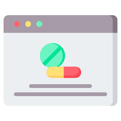 Telepharmacy Flat Icon