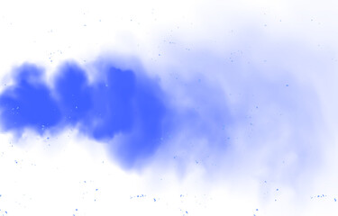Magic blue smoke background. Fantastic blue smoke with glitters. Fog with tiny particles. Stardust vapors. Smog cloud on podium or stage. Fog vapor over ground or water surface, magic haze.
