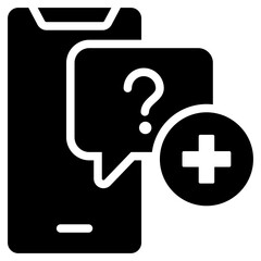 E Consultation Glyph Icon