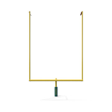 3d Isolated Football Field Goal Post
