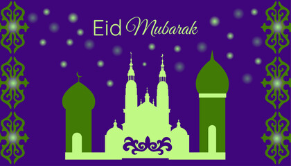 Muslim holiday Eid  Mubarak