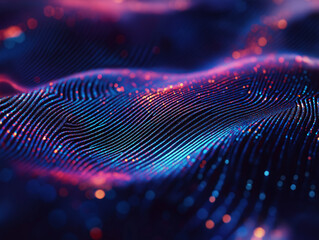 Blue and orange sphere with a lot of dots on it. The dots are scattered all over the sphere