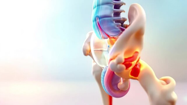 Human Anatomy Pelvis and Male Reproductive Organs 3D Model