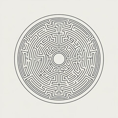 Mandala Style Coloring Page for Relaxation and Mindfulness Activities
