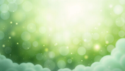 Fototapeta premium Abstract spring awakening background with swirling shades of green and white in a dynamic and fresh atmosphere