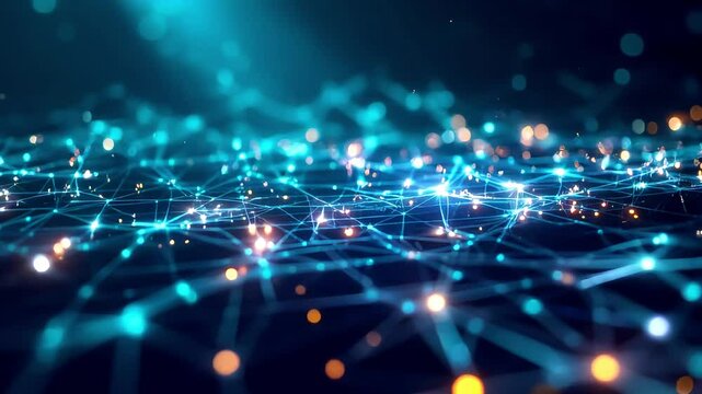 Abstract Network Connection Background Video Loop
