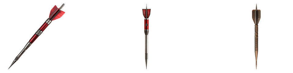 Tranquilizer dart isolated on transparent background, PNG, Set of