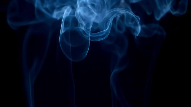 Abstract Blue Smoke Swirls Background Video Footage