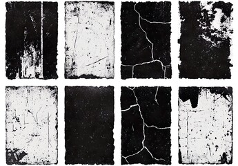 Overlay textures set stamp with grunge effect.