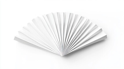Smooth white paper fold with subtle shadows, minimalist and clean design, highly detailed, isolated on white background, calm and inviting, sleek and stylish atmosphere