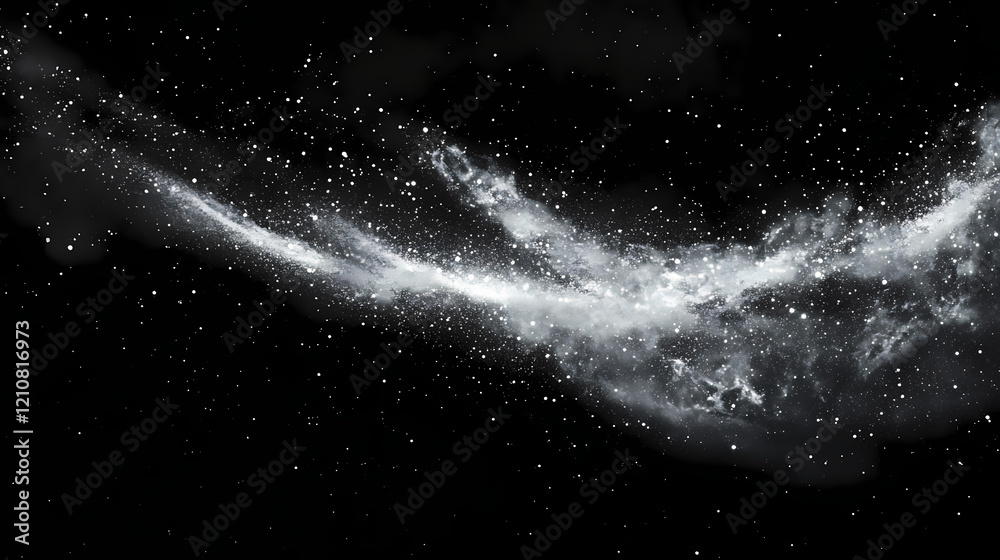 Wall mural abstract cosmos space background with a multiple space elements, forming a cascade of reaction of sp