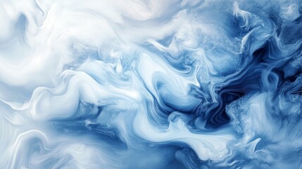 Obraz premium soft flowing background with gentle blue and white gradient, high detail, calming and serene, artistic and elegant, peaceful and luxurious design