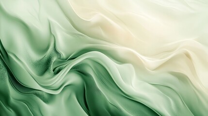 Obraz premium soft flowing background with green and beige hues, high detail, calming and serene, artistic and elegant, modern and peaceful design, luxurious atmosphere