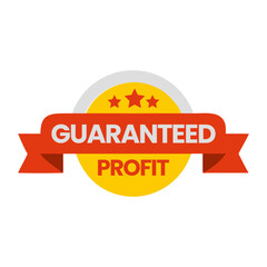 Guaranteed Profit Badge Vector – Certified Financial Success Label